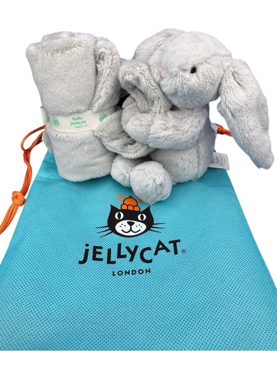 Jellycat Other - Jellycat Bashful Bunny Soother Lovey Blanket Plush Gray Baby w/ Tags & Bag